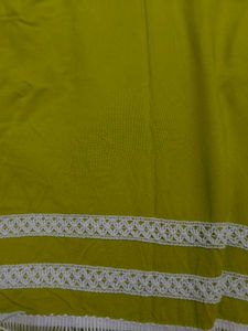Lime Green Kurta Set with Lace Details