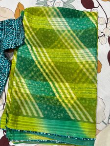 Green Ombre Saree with Blouse