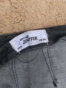 charcoal grey Dark Wash Denim Maxi Skirt