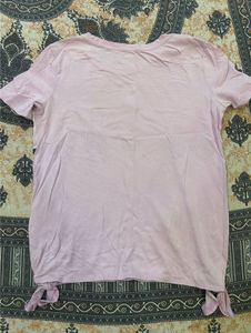 Striped Tie-Front T-Shirt