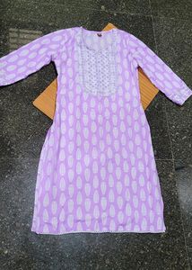 Sale🥳🥳Lavender Cotton Kurta Set[3inches Margin A