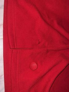 Red Collared Cape Top