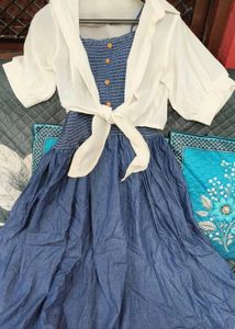 Denim Dress with Stylish Jacket