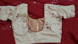 Elegant dark pink Embroidered Saree