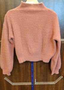Cozy Fuzzy Mock Neck Sweater