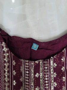 Beautiful Maroon Printed Kurta