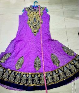 Beautiful Purple Embroidered Anarkali Gown