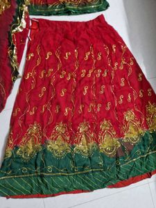 Red Embroidered Lehenga Choli