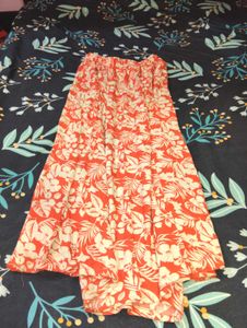 Flowy Floral Print Maxi Skirt