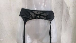 8258. Black garter belt