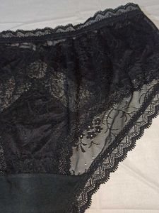 Elegant Black Lace Briefs