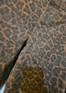 Bershka New cheetah print denim Jeans.