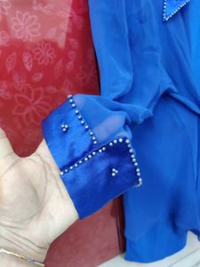 Stylish Blue Jacket with Embellishments top