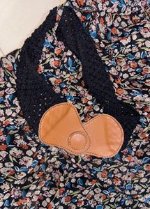 Floral Print Ruffle Dress &amp; BELT