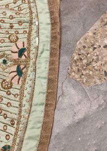 pista Green jardoshi hand work Embroidered Lehenga
