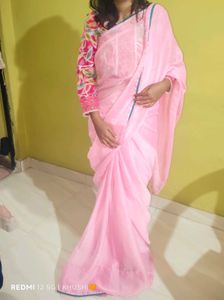 Pink saree