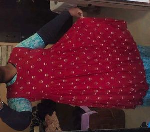 Red Paisley Print Dress