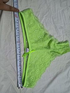 💛 Lime Green Lace Bikini Briefs