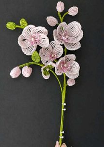 French beaded Orchids Bouquet