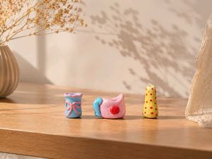 Miniature Decorative fridge magnet flowers Vases S