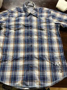 Blue Check Shirt Half Hands