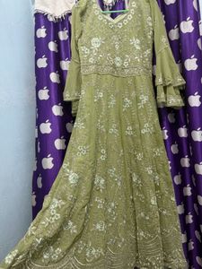 Elegant Olive Green Kurta with Dupatta