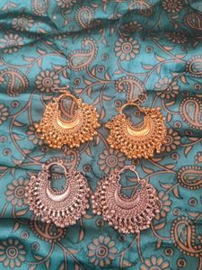combo🫰Boho Jhumka Earrings Set   free surprise gi