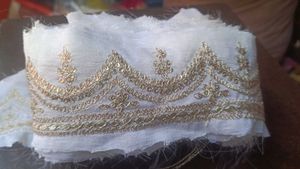 Lace, wichtra fabric lace with golden sequence wor