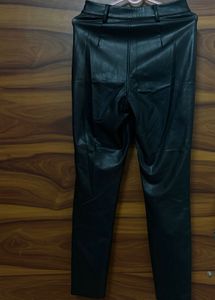 Black Faux Leather Pants