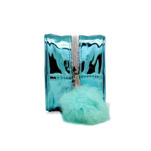 Colorbar Cute Teal Pouch with Pom Po
