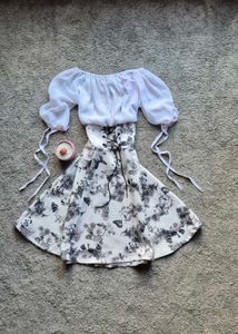 Goth Floral Corset Dress