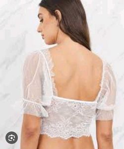 White Lace Corset Top