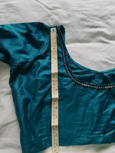 light blue  Sareewith stitched blouse
