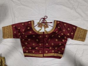 Maroon Embroidered Blouse