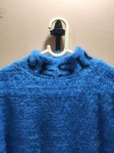 Imported Knit High Neck Sweater with Long Sleeves