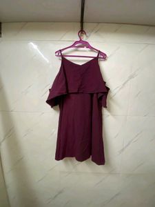 Burgundy Party Western Dress