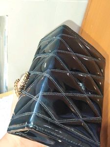 Chic Black Patent Chain Bag
