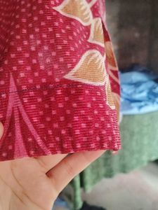 Pink Printed curtain
