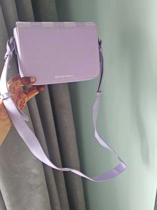 Purple Checkered Crossbody Bag