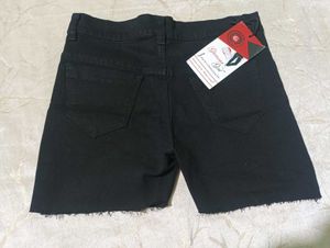 Glamour Girl Black Denim Shorts