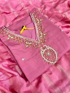Embroidered Kurta with Dupatta Set