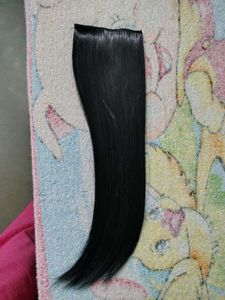 Thick human hair extensions with clip