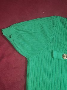 Green Button-Down Top