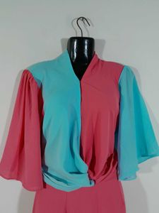 Pink &amp; Blue Co-Ords Set For Women's