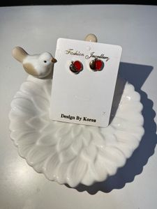 Adorable Tree Enamel Stud Earrings