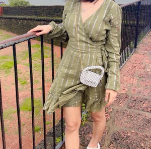 Green Wrap Round Dress