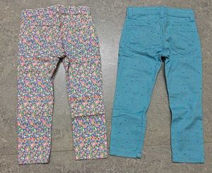 Girl's Patterned Jeans (2 Pairs, 3-4 years)
