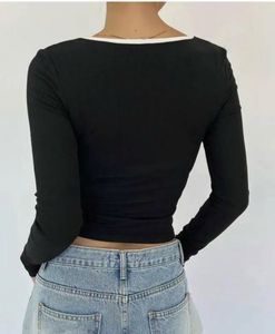 Chic Black Tie-Front Top