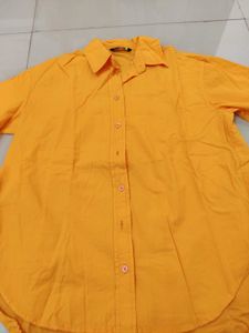 Vibrant Orange Oversized Shirt