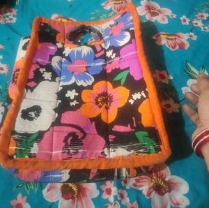 Quilted Pouch with Card Suit Pattern